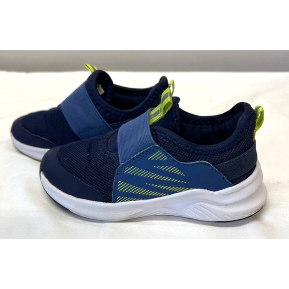 Kids Size 9 Navy Blue Slip-On Athletic Shoes With Elastic Strap - Picture 5 of 7